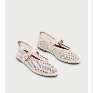 Flabelus Isabella Mary Jane Mesh Flats NWT